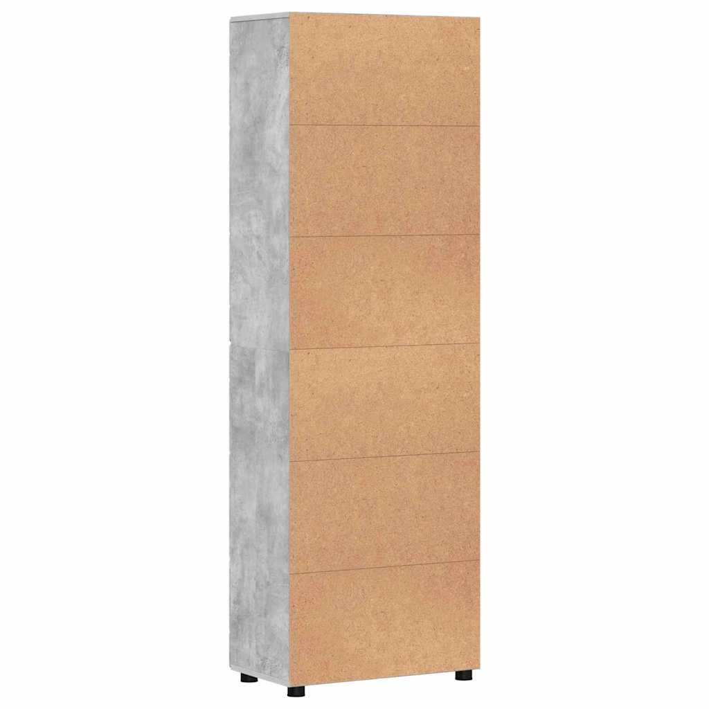 Highboard s policom FLORIN Betonski sivi 60 x 35 x 182 cm