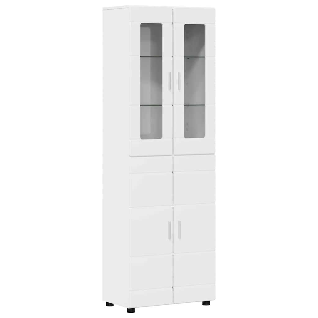 Highboard s policom FLORIN Visoki sjaj bijela 60 x 35 x 182 cm