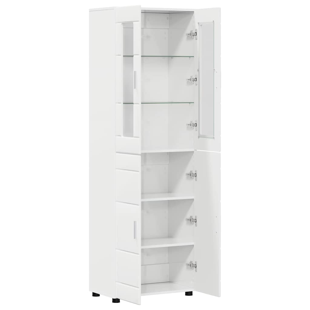 Highboard s policom FLORIN Visoki sjaj bijela 60 x 35 x 182 cm