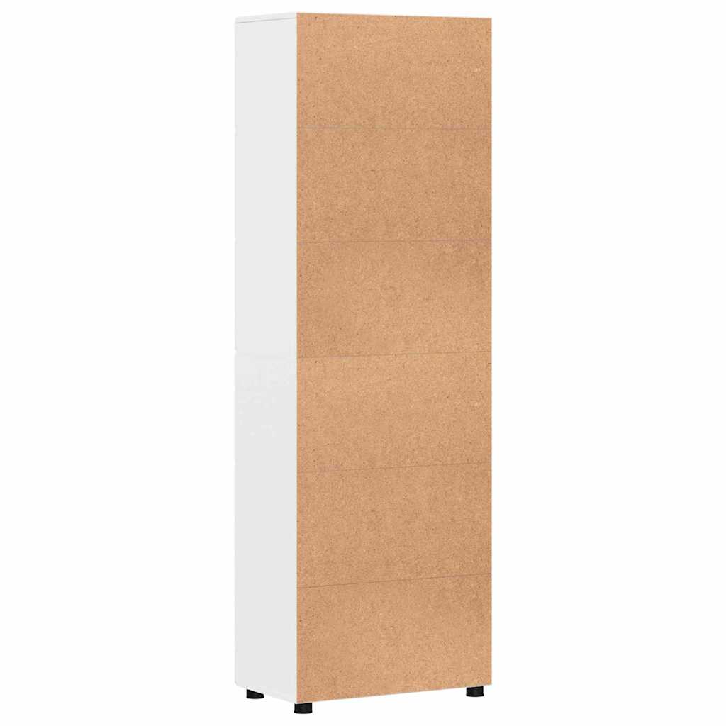 Highboard s policom FLORIN Visoki sjaj bijela 60 x 35 x 182 cm