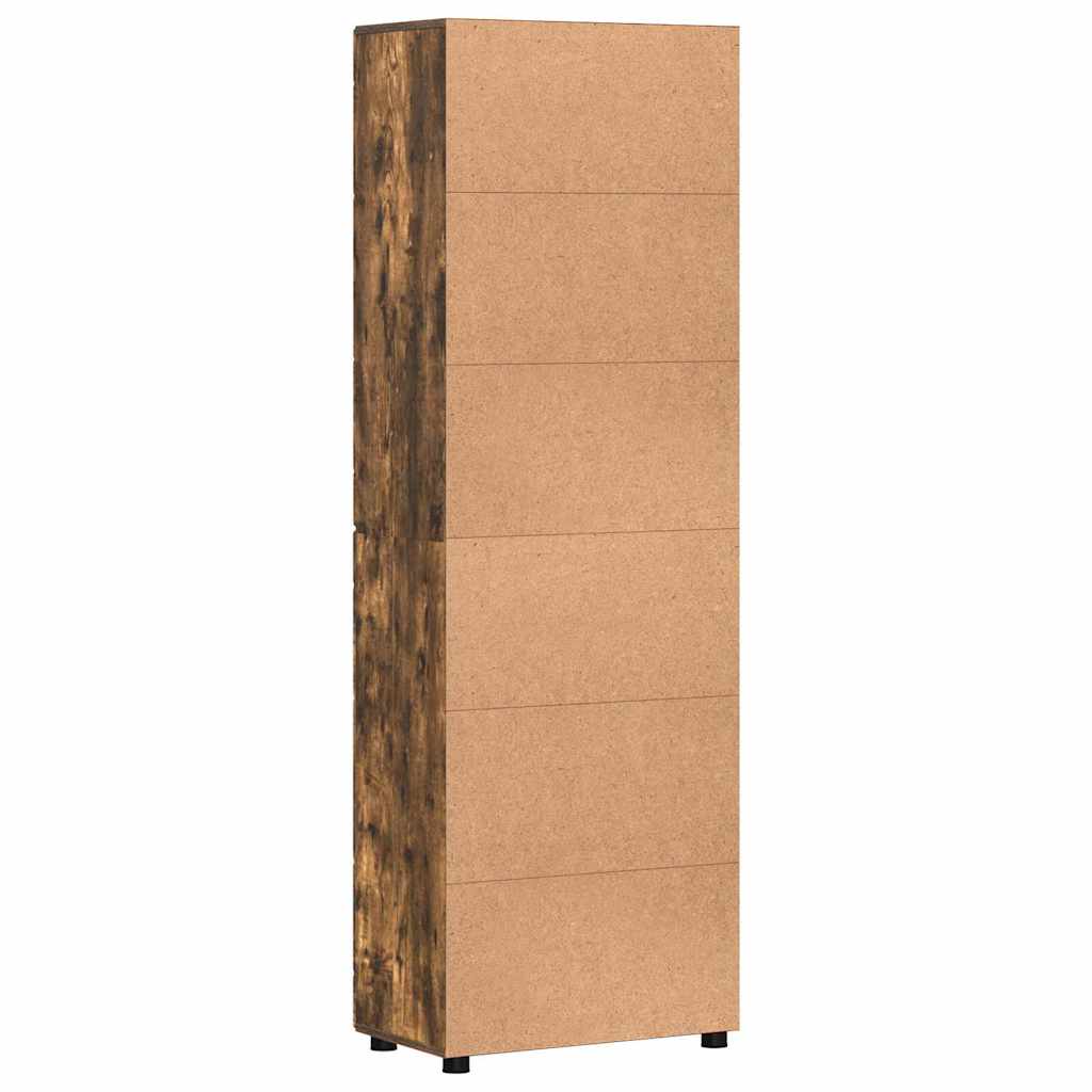 Highboard s policom FLORIN Dimljeni hrast 60 x 35 x 182 cm