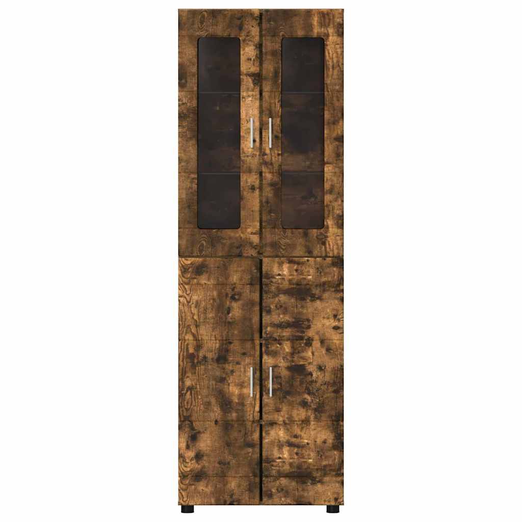 Highboard s policom FLORIN Dimljeni hrast 60 x 35 x 182 cm
