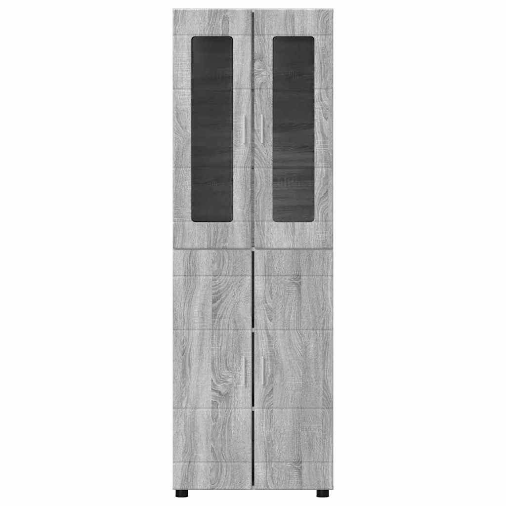 Highboard FLORIN Siva Sonoma 60 x 35 x 182 cm Konstruirano drvo