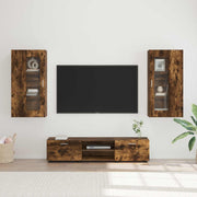 Set TV komoda FLORIN 3 pcs Dimljeni hrast Konstruirano drvo
