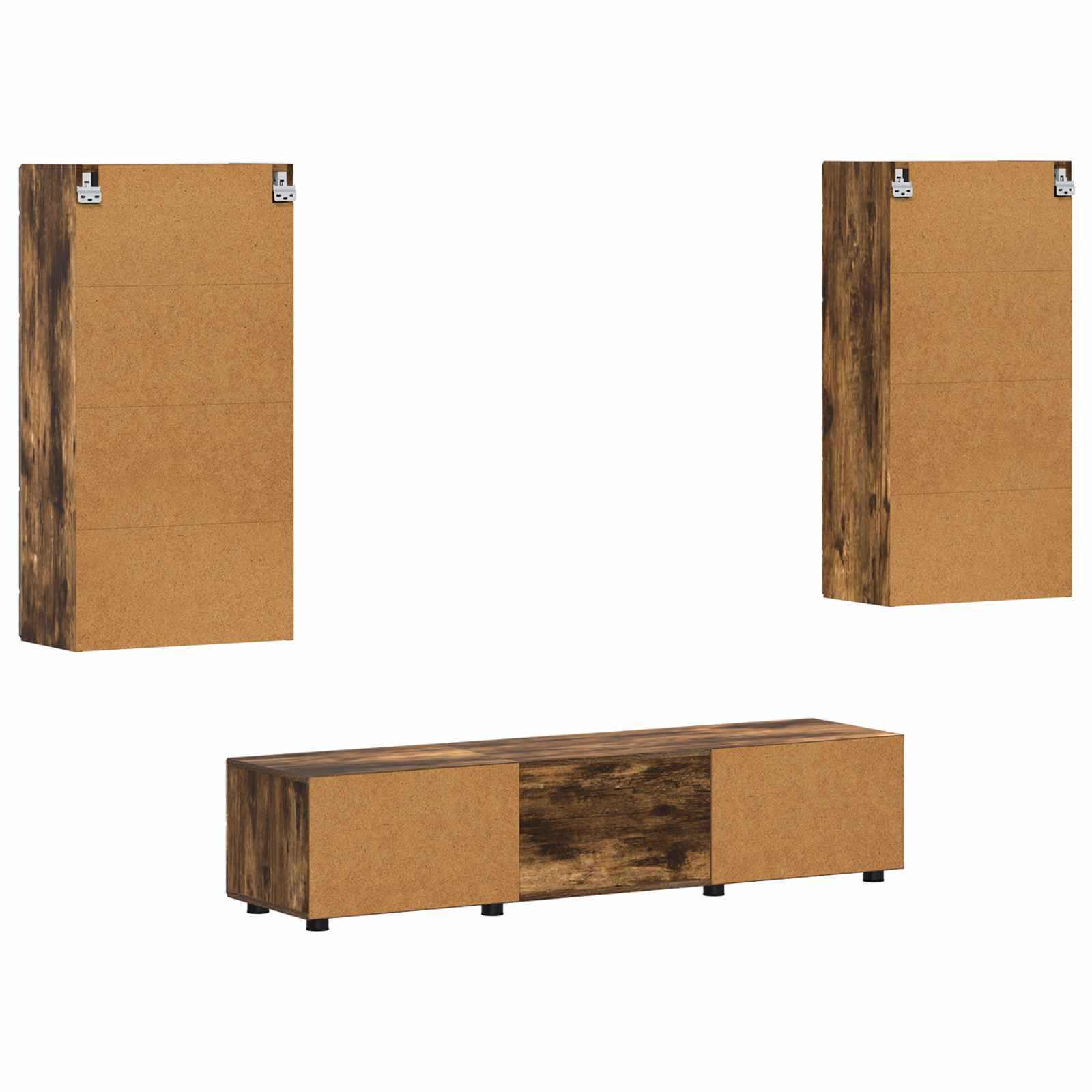 Set TV komoda FLORIN 3 pcs Dimljeni hrast Konstruirano drvo