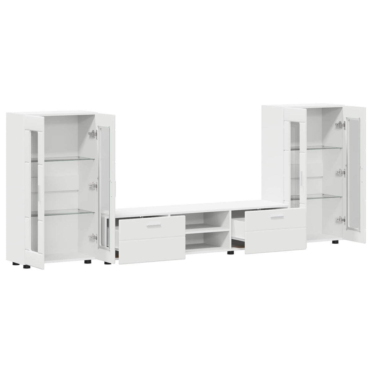 Set TV komoda FLORIN 3 kom. Bijelo Konstruirano drvo