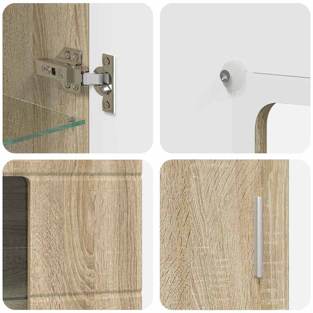 Set TV komoda FLORIN 3 pcs Sonoma hrast Konstruirano drvo