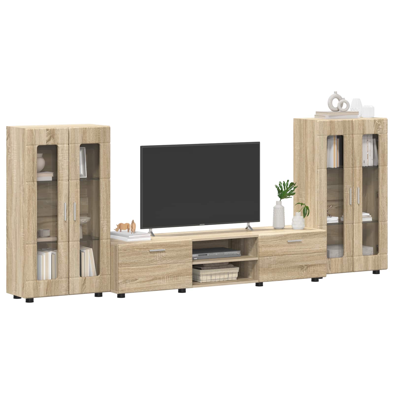 Set TV komoda FLORIN 3 pcs Sonoma hrast Konstruirano drvo