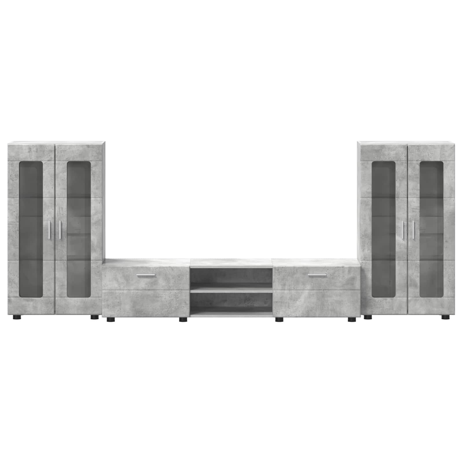 Set TV komoda FLORIN 3 pcs Betonski sivi Konstruirano drvo
