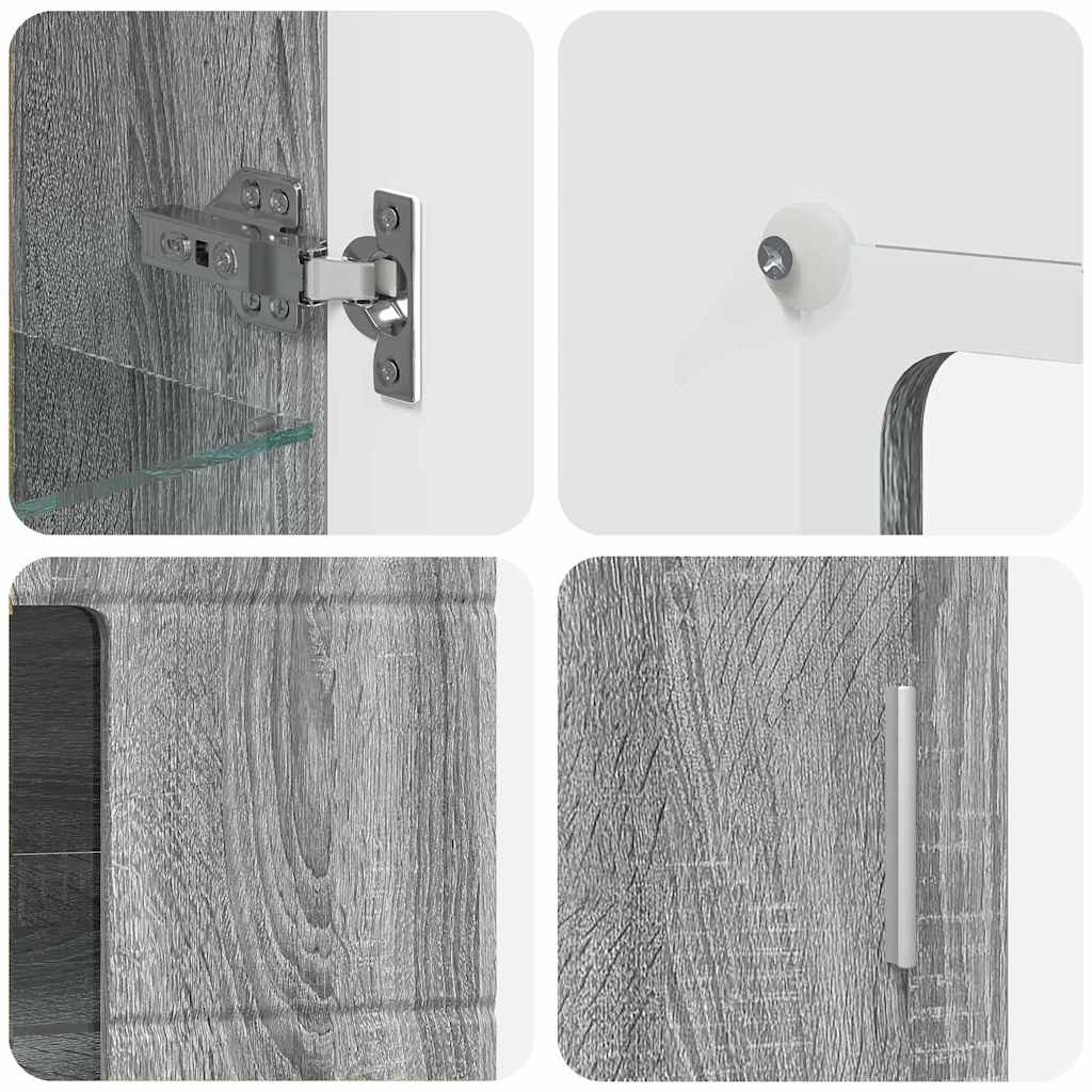 Set TV komoda FLORIN 3 pcs Siva Sonoma Konstruirano drvo