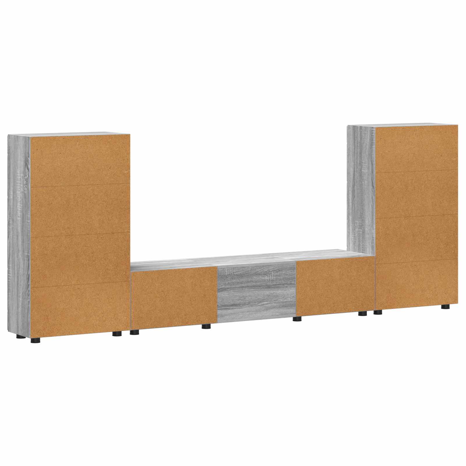 Set TV komoda FLORIN 3 pcs Siva Sonoma Konstruirano drvo