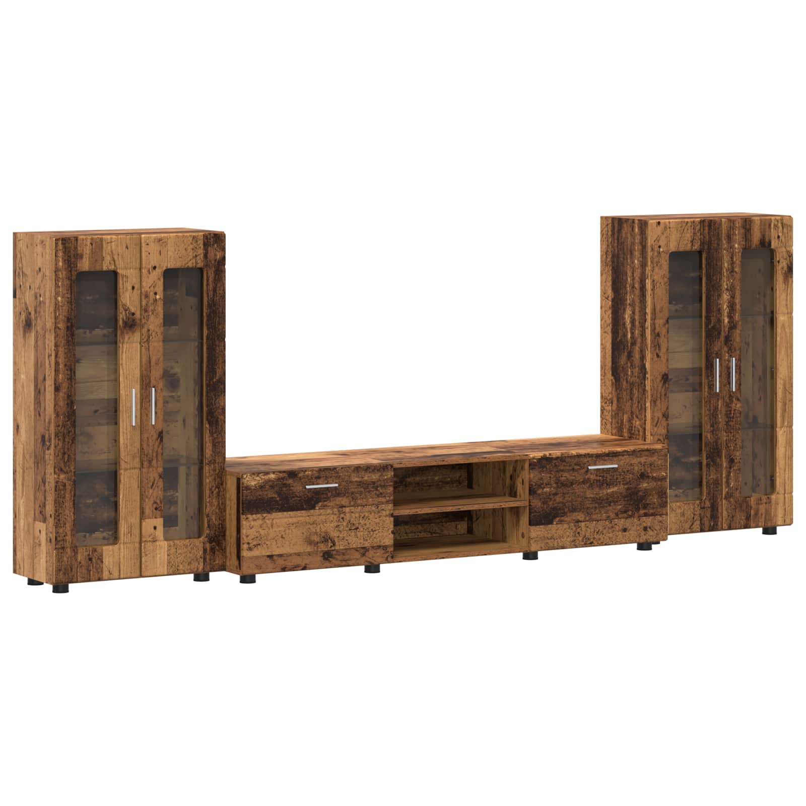 Set TV komoda FLORIN 3 pcs Staro drvo Konstruirano drvo