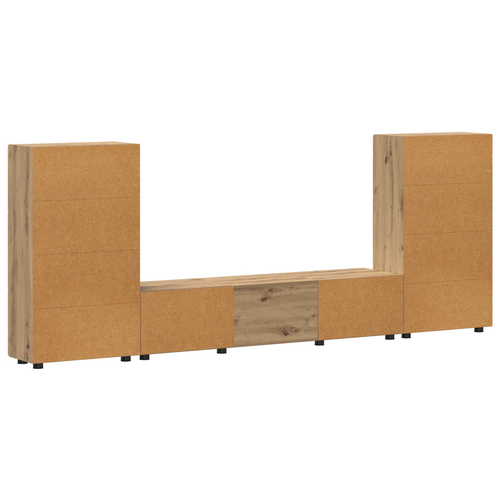 Set TV komoda FLORIN 3 pcs Umjetnički hrast Konstruirano drvo