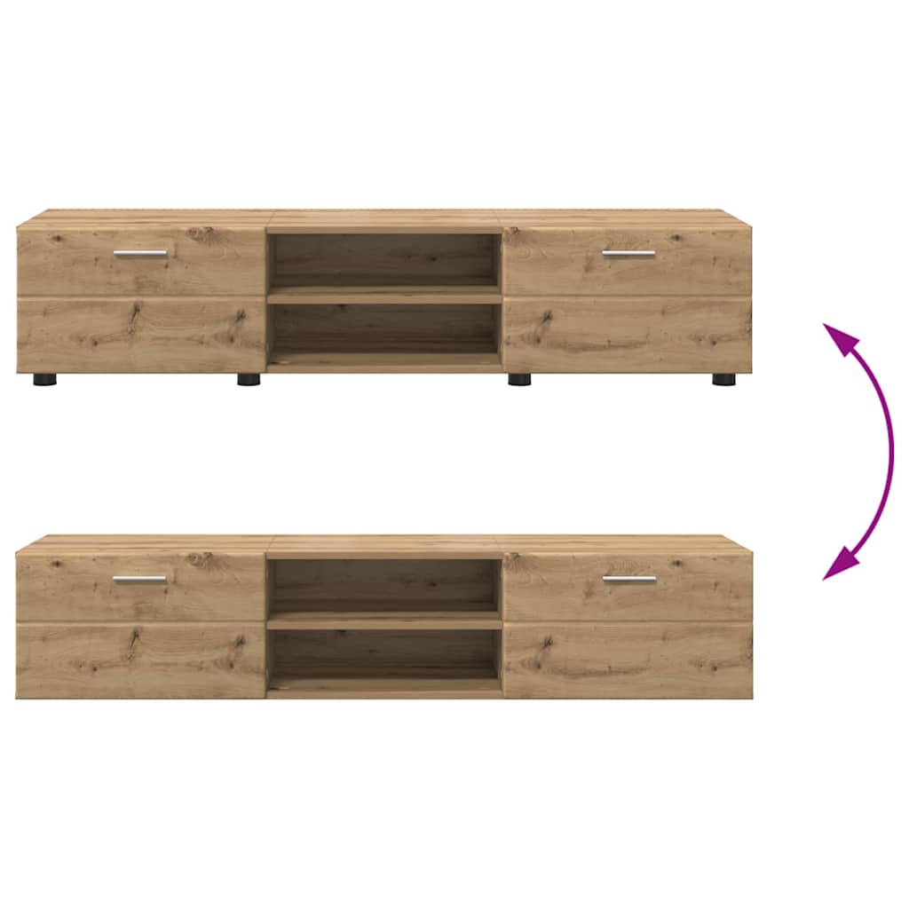 Set TV komoda FLORIN 3 pcs Umjetnički hrast Konstruirano drvo