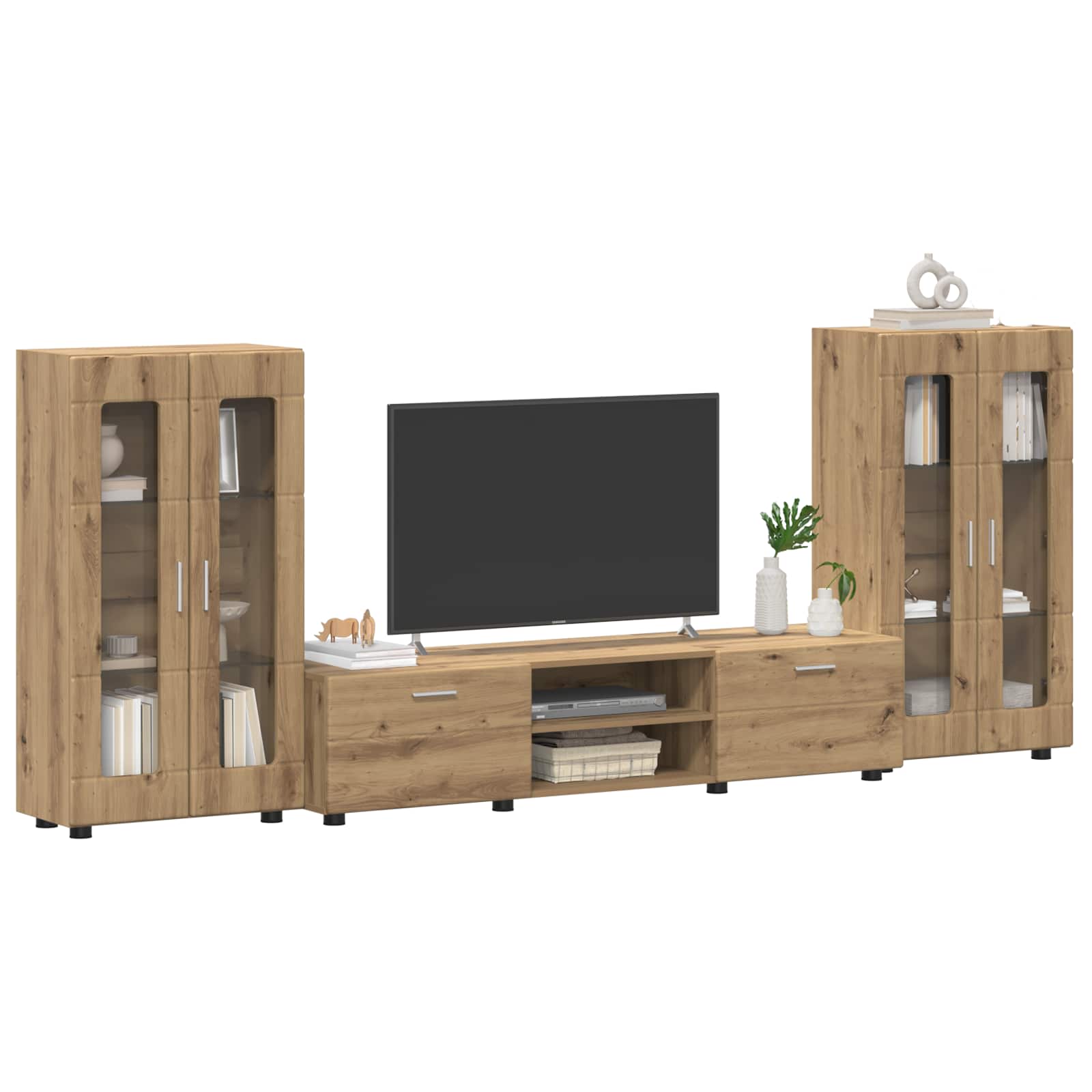 Set TV komoda FLORIN 3 pcs Umjetnički hrast Konstruirano drvo