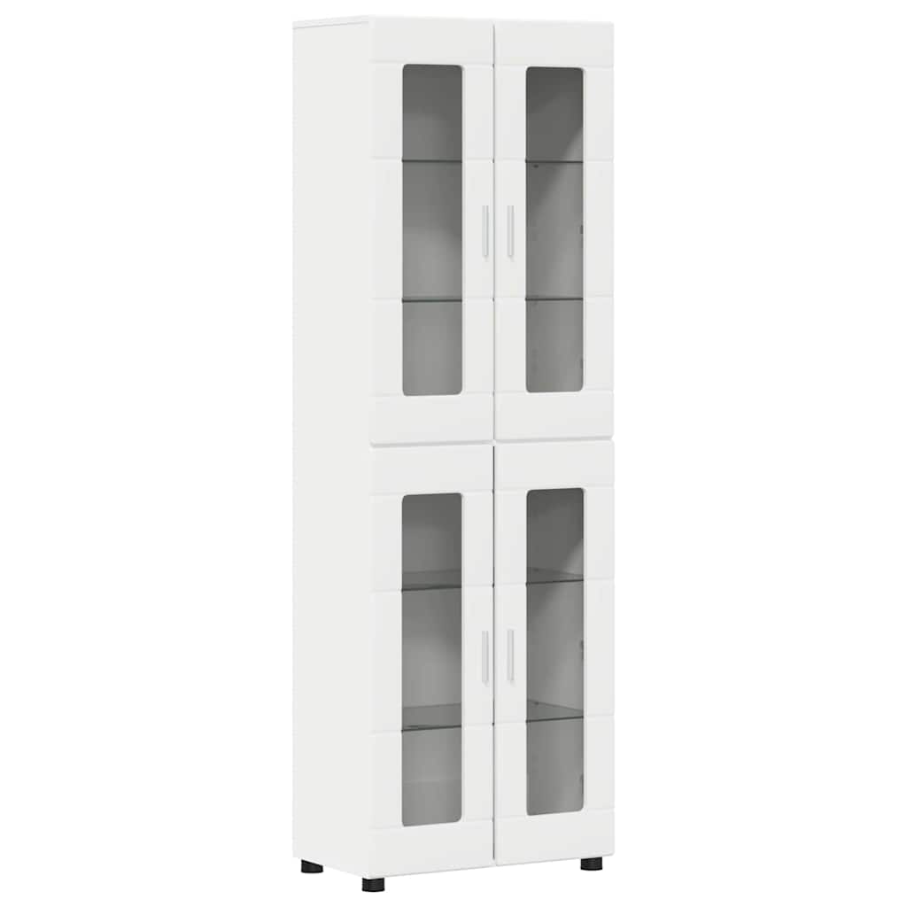 Set TV komoda s ladicama FLORIN 3 pcs Bijelo Konstruirano drvo