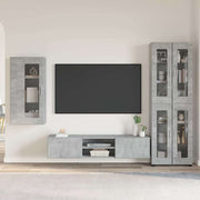 Set TV komoda FLORIN 3 pcs Betonski sivi Konstruirano drvo