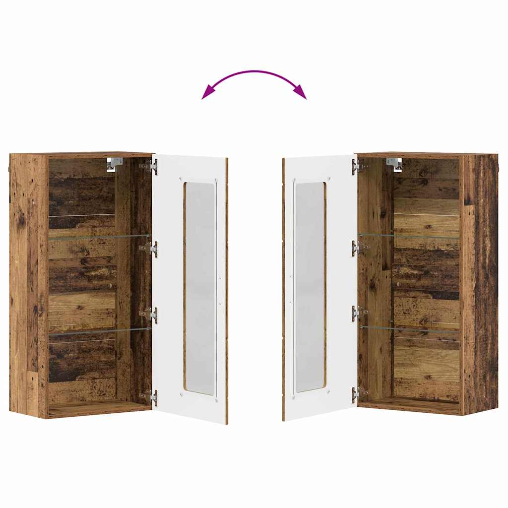 Set TV komoda Zidne FLORIN 3 pcs Staro drvo Konstruirano drvo