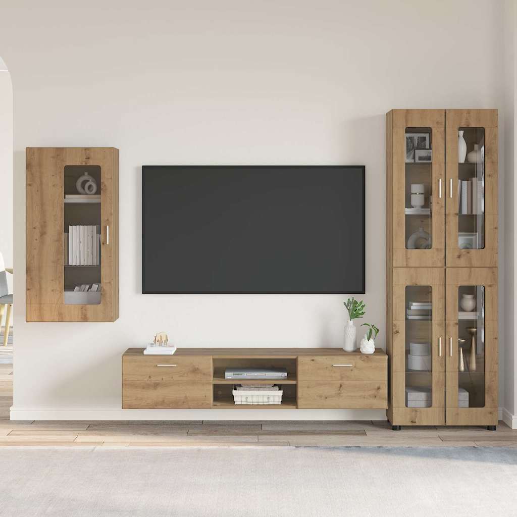 Set TV komoda FLORIN 3 pcs Umjetnički hrast Konstruirano drvo