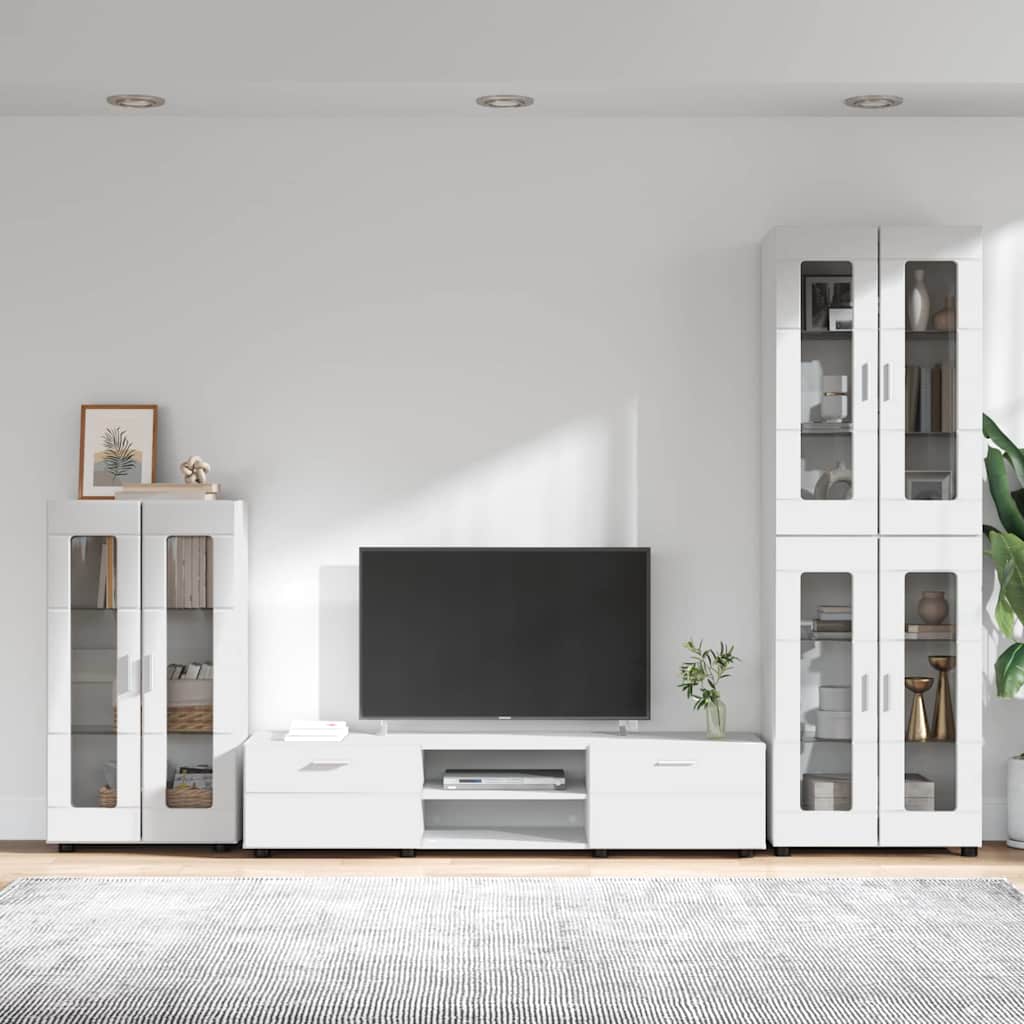 Set TV komoda FLORIN 3 kom. Bijelo Konstruirano drvo