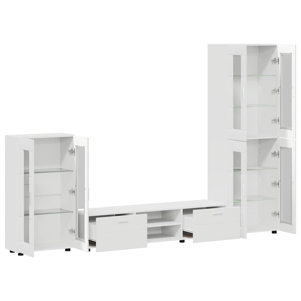 Set TV komoda FLORIN 3 kom. Bijelo Konstruirano drvo