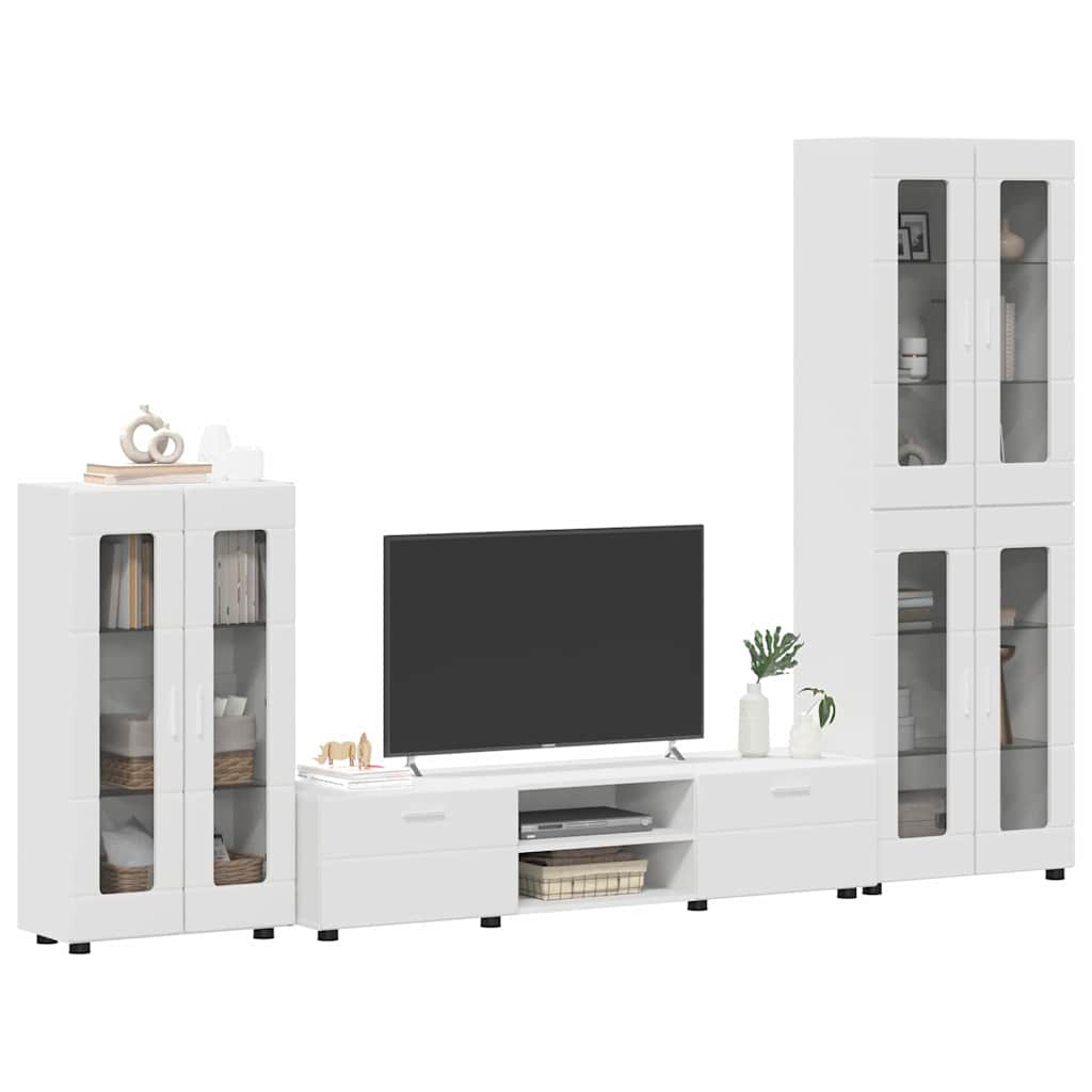 Set TV komoda FLORIN 3 kom. Bijelo Konstruirano drvo
