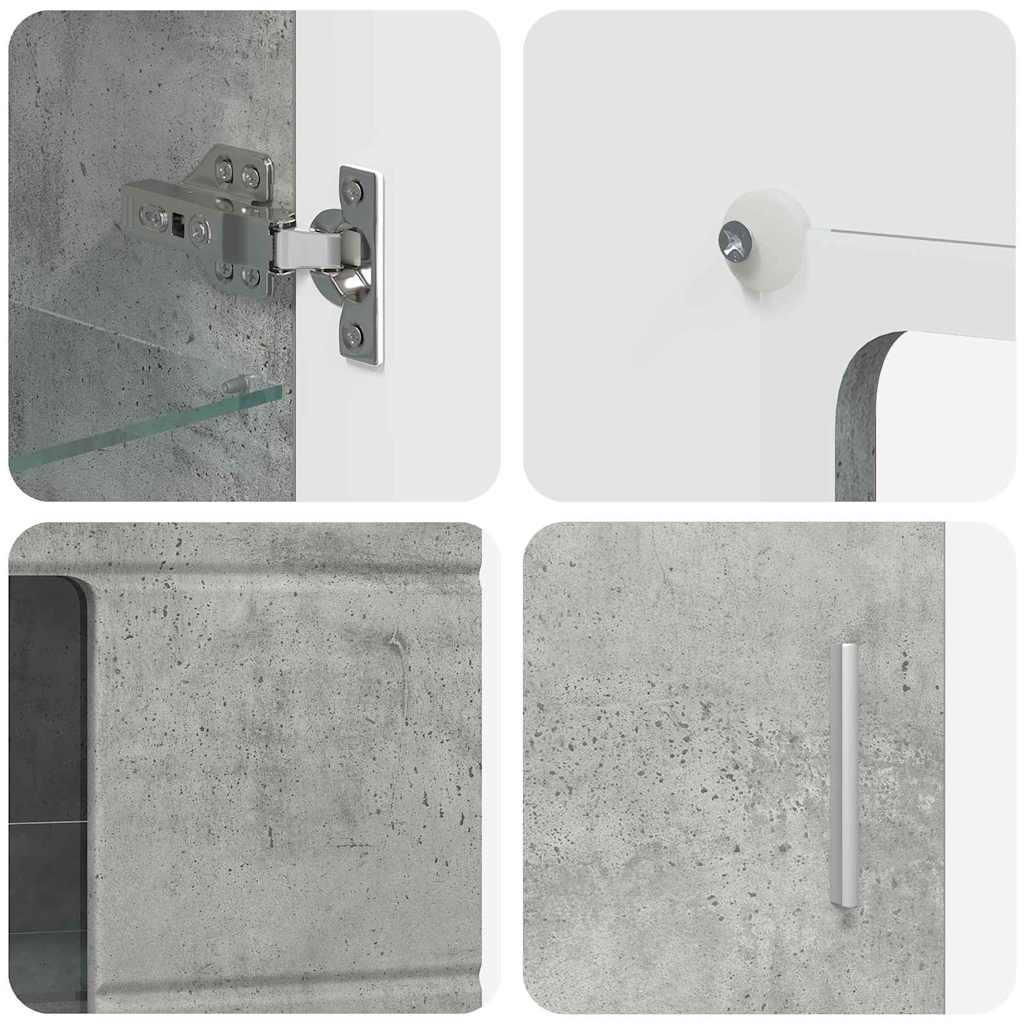 Set TV komoda FLORIN 3 pcs Betonski sivi Konstruirano drvo