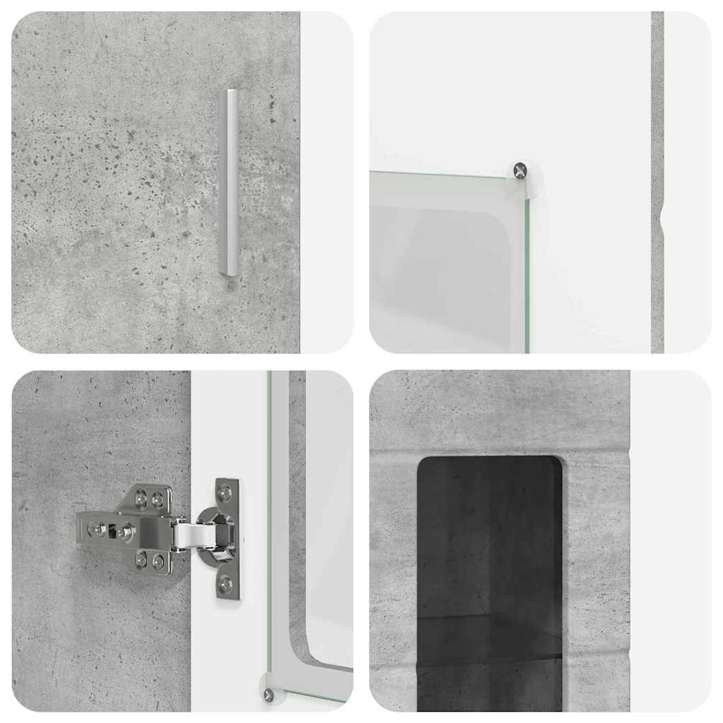 Set TV komoda FLORIN 3 pcs Betonski sivi Konstruirano drvo