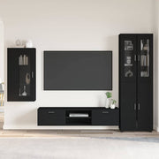 Set TV komoda FLORIN 3 kom. Crna Konstruirano drvo