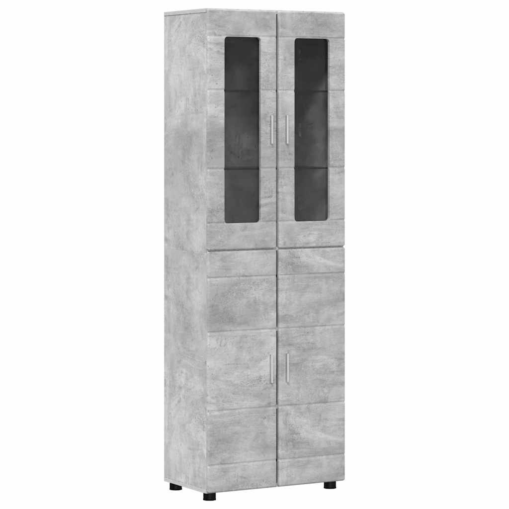 Set TV komoda FLORIN 3 pcs Betonski sivi Konstruirano drvo