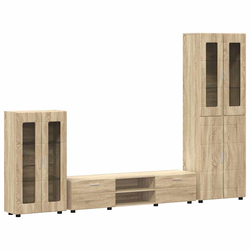 Set TV komoda FLORIN 3 pcs Sonoma hrast Konstruirano drvo