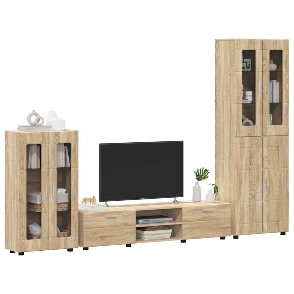 Set TV komoda FLORIN 3 pcs Sonoma hrast Konstruirano drvo