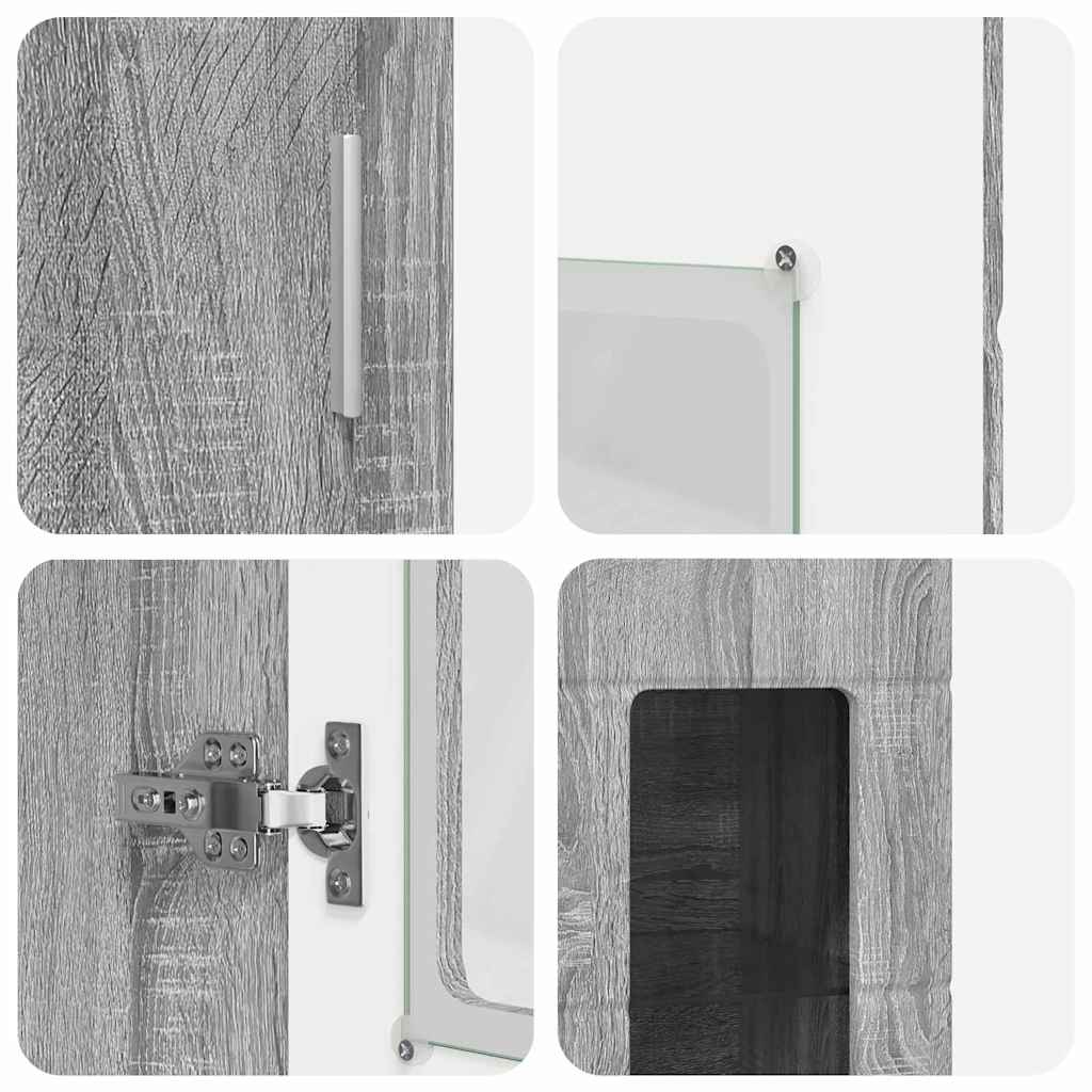 Set TV komoda FLORIN 3 pcs Siva Sonoma Konstruirano drvo