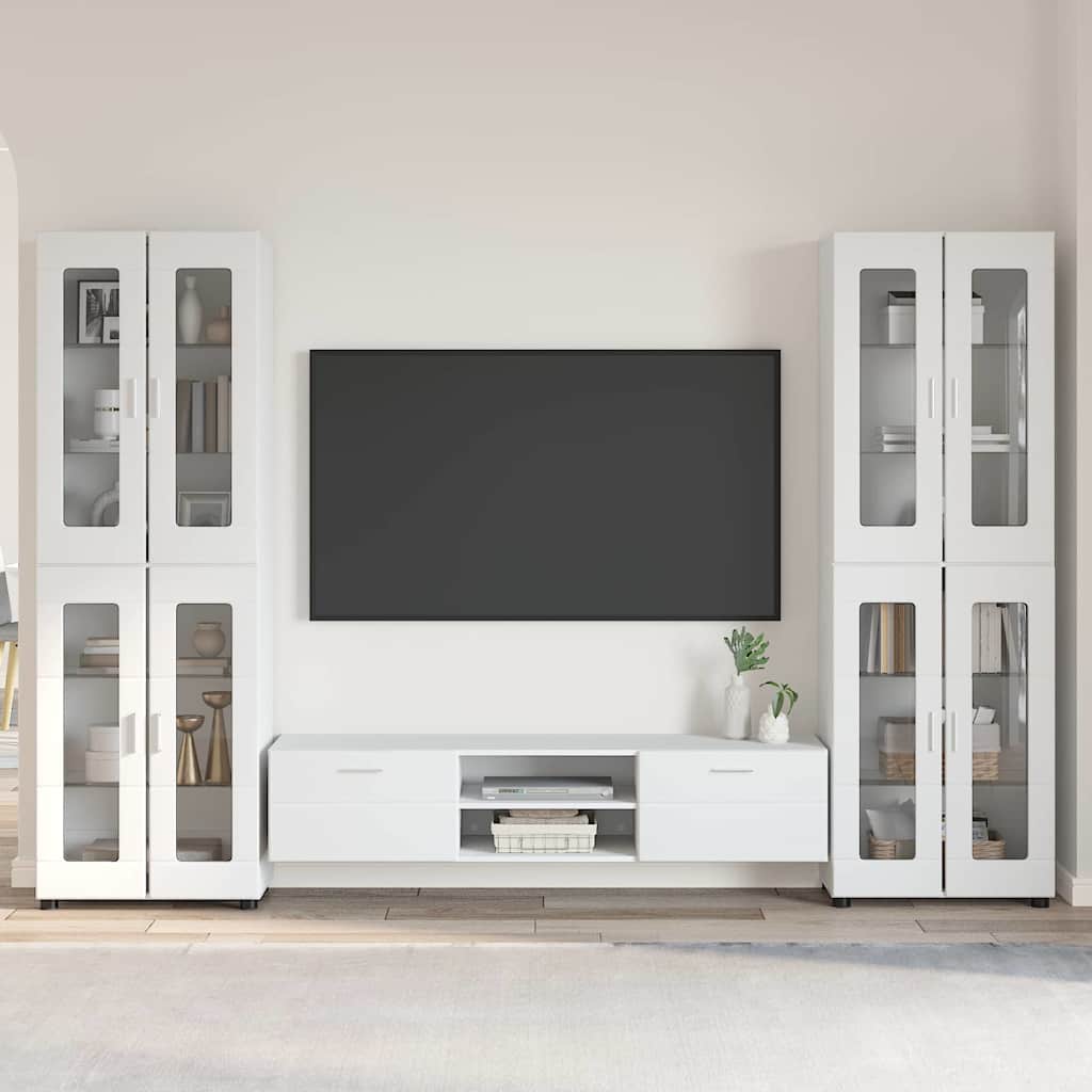Set TV komoda FLORIN 3 kom. Bijelo Konstruirano drvo