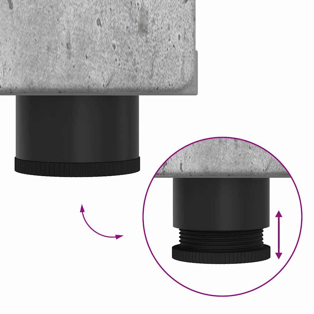 Set TV komoda FLORIN 3 pcs Betonski sivi Konstruirano drvo