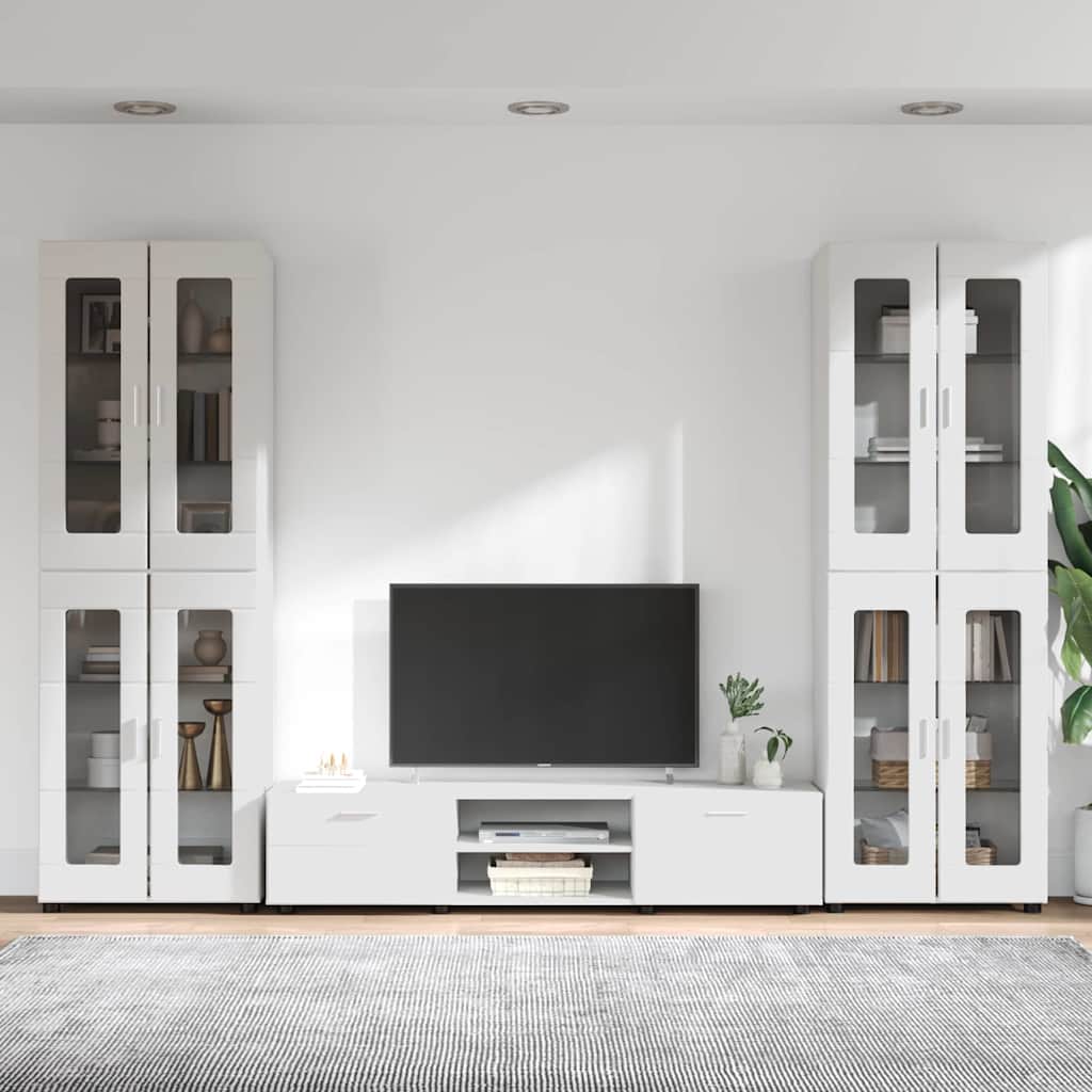 Set TV komoda FLORIN 3 kom. Visoki sjaj bijela