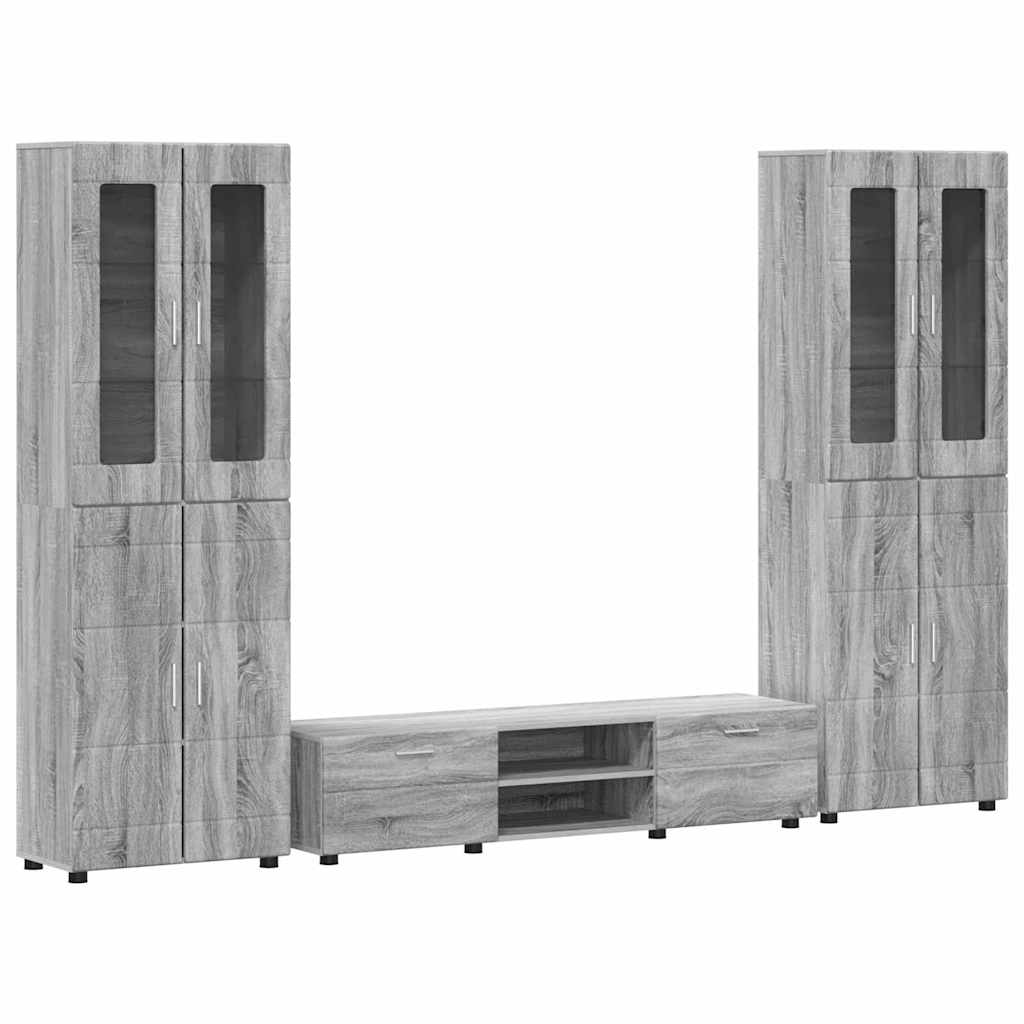 Set TV komoda FLORIN 3 kom. Siva Sonoma Konstruirano drvo
