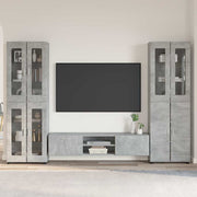 Set TV komoda FLORIN 3 kom. Betonski sivi Konstruirano drvo