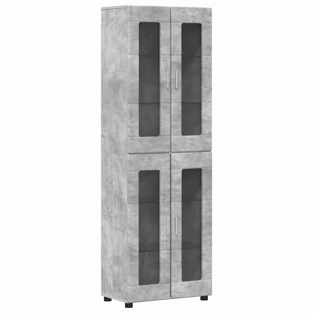 Set TV komoda FLORIN 3 pcs Betonski sivi Konstruirano drvo