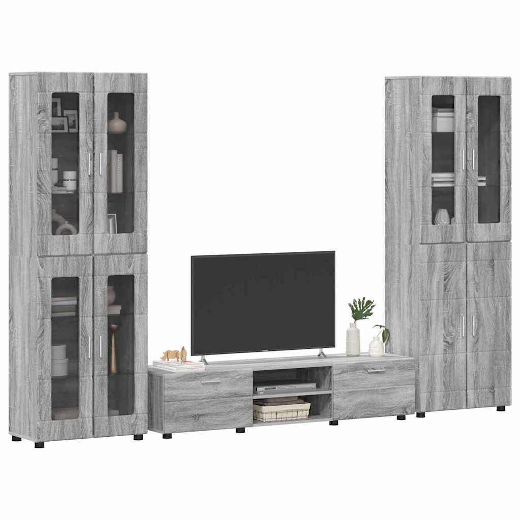 Set TV komoda FLORIN 3 kom. Siva Sonoma Konstruirano drvo
