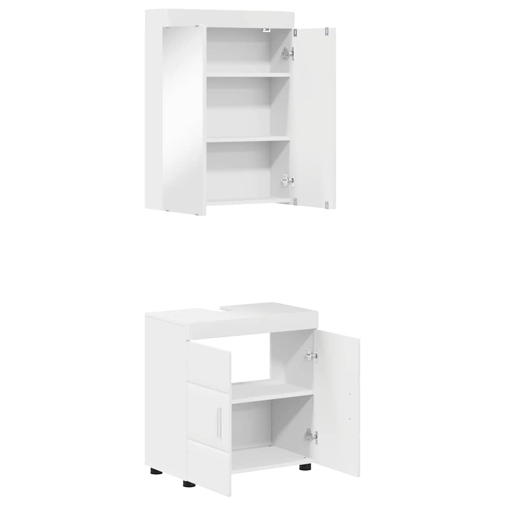 Set namještaja za kupaonicu TULUM 2 pcs Bijelo 60 x 34 x 63 cm