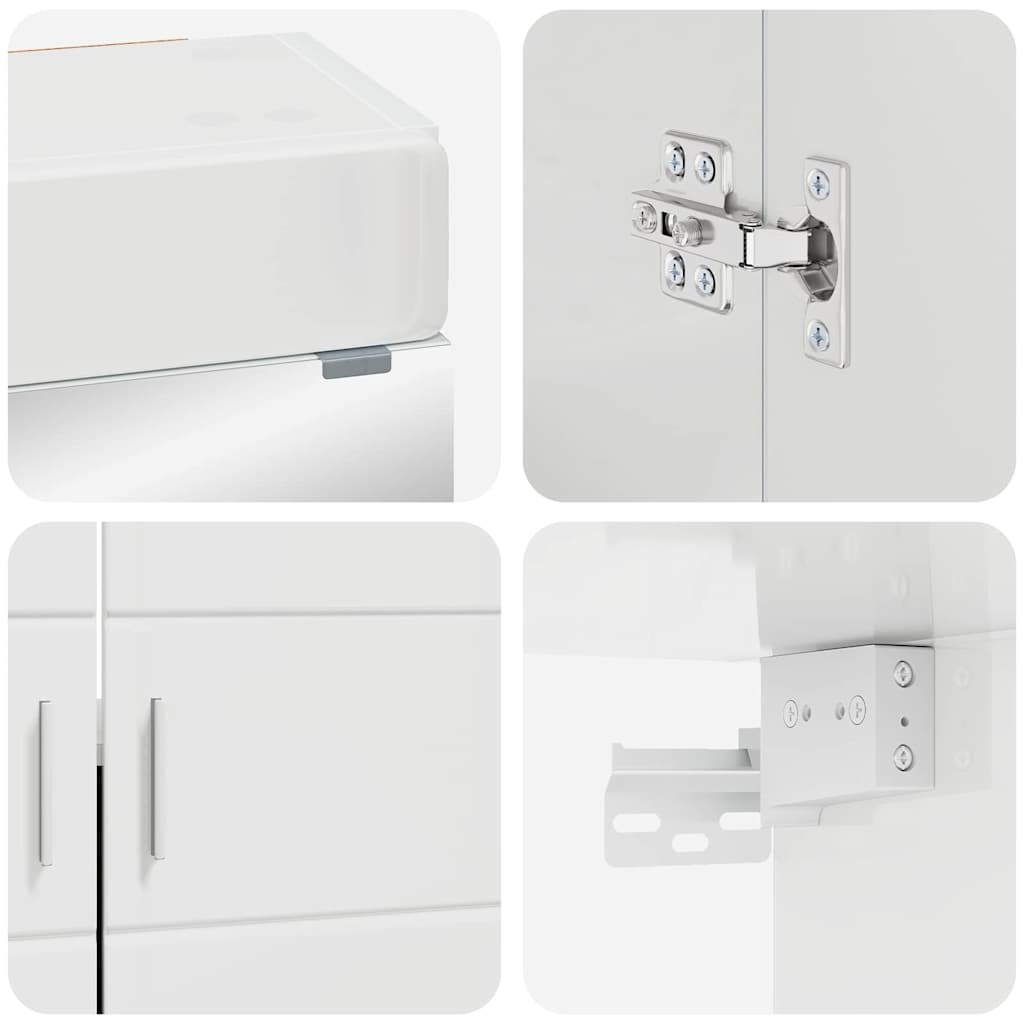 Set namještaja za kupaonicu TULUM 2 pcs Visoki sjaj bijela