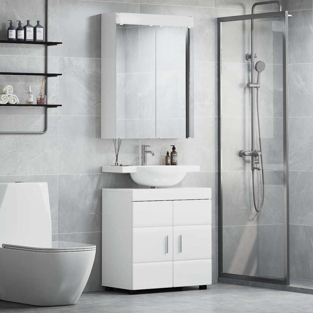Set namještaja za kupaonicu TULUM 2 pcs Visoki sjaj bijela