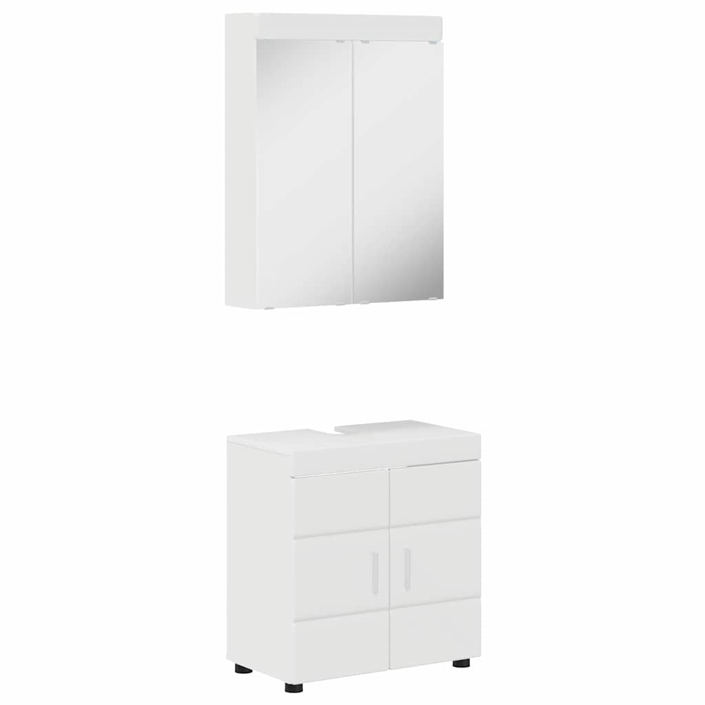 Set namještaja za kupaonicu TULUM 2 pcs Visoki sjaj bijela