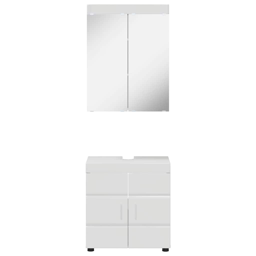 Set namještaja za kupaonicu TULUM 2 pcs Visoki sjaj bijela