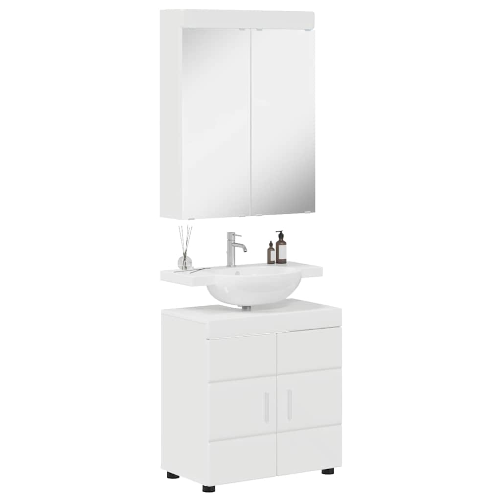 Set namještaja za kupaonicu TULUM 2 pcs Visoki sjaj bijela