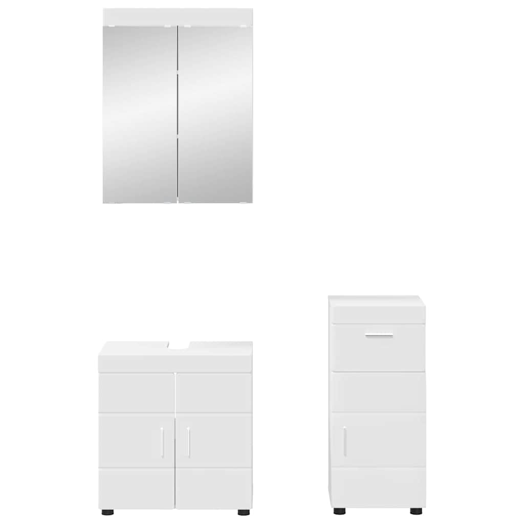 Set namještaja za kupaonicu TULUM 3 pcs Bijelo 60 x 34 x 63 cm
