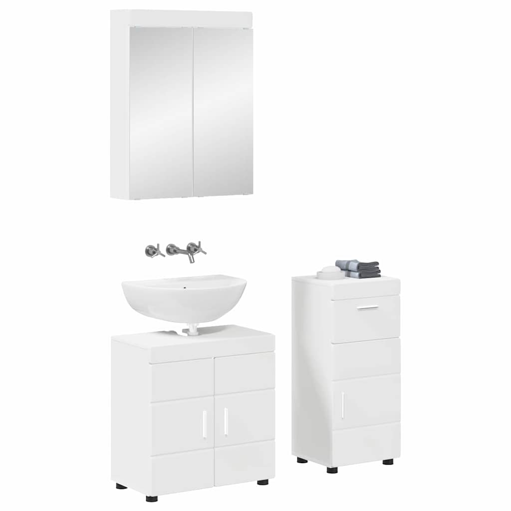 Set namještaja za kupaonicu TULUM 3 pcs Bijelo 60 x 34 x 63 cm