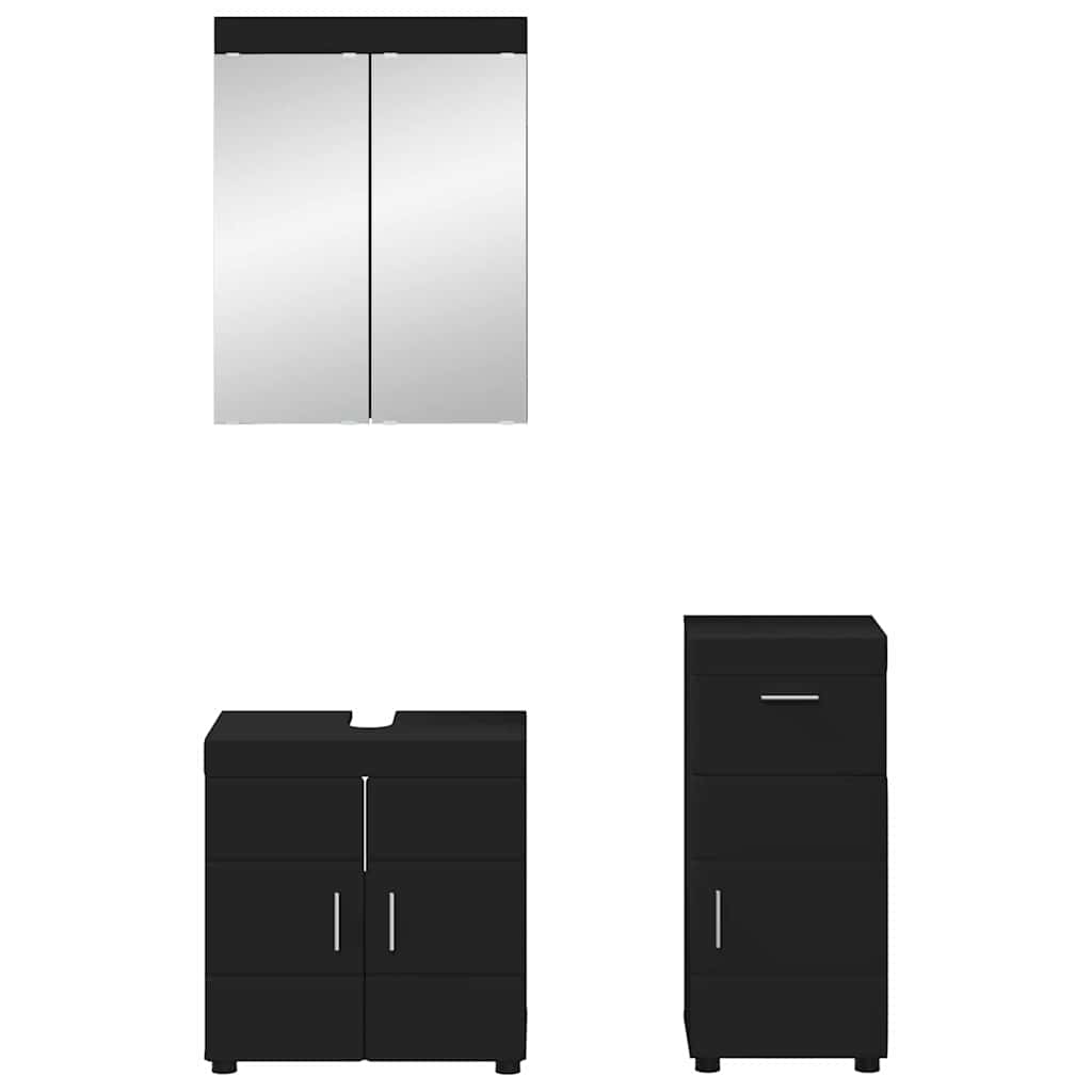 Set namještaja za kupaonicu TULUM 3 pcs Crna 60 x 34 x 63 cm