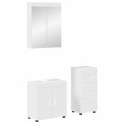 Set namještaja za kupaonicu TULUM 3 pcs Visoki sjaj bijela